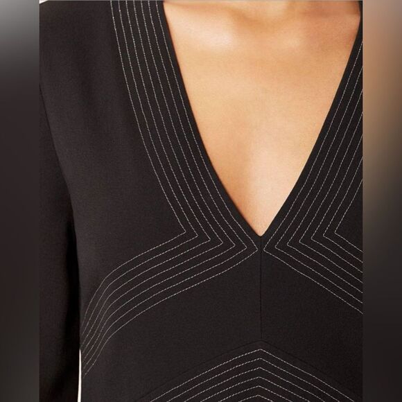 NWT Tory Burch Varenne Tunic Dress Black 100% Silk Size 6 | $450 Retail - Picture 4 of 13